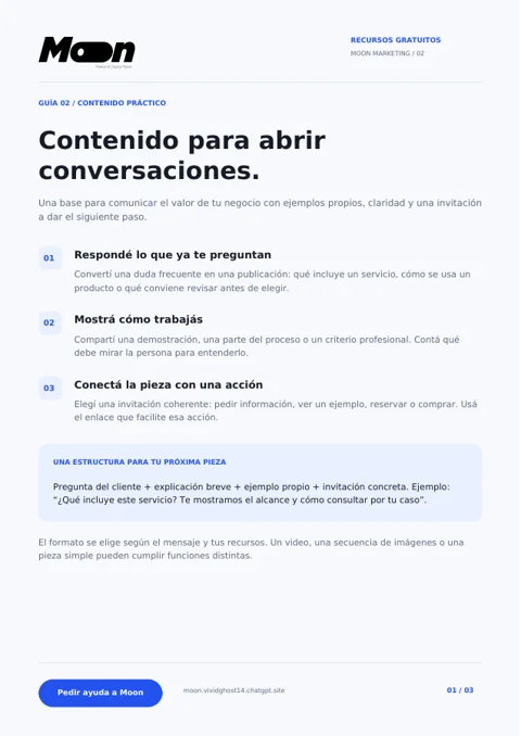 Portada de la guía Contenido para abrir conversaciones