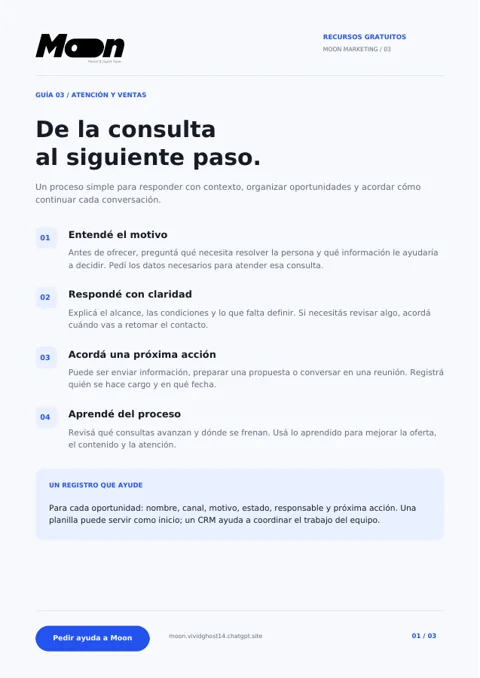 Portada de la guía De la consulta al siguiente paso
